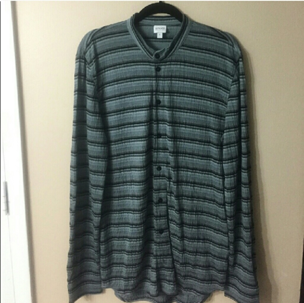 ARMANI COLLEZIONI Textured Casual Shirt